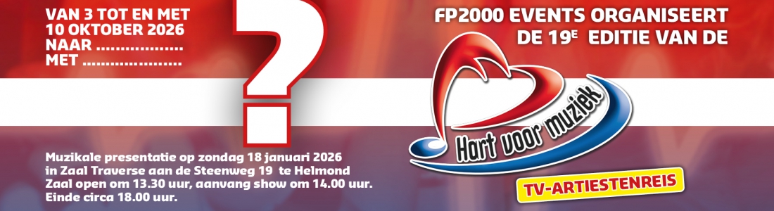 Hart voor Muziek TV-Artiestenreis 2026