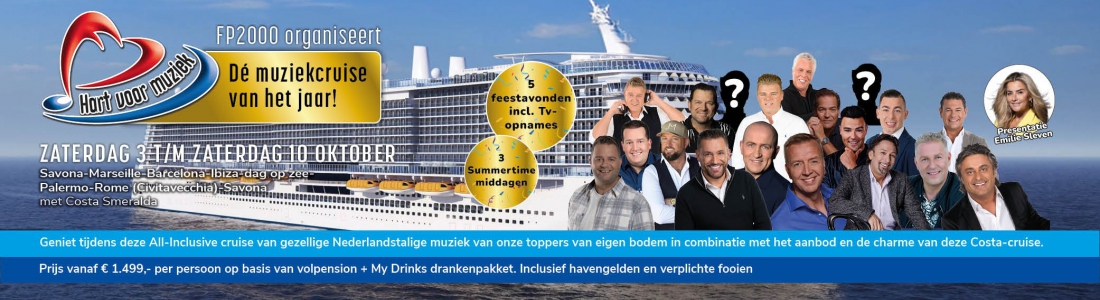 Hart voor Muziek Tv-Artiestencruise 2026