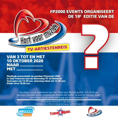 Hart voor Muziek TV-Artiestenreis 2026