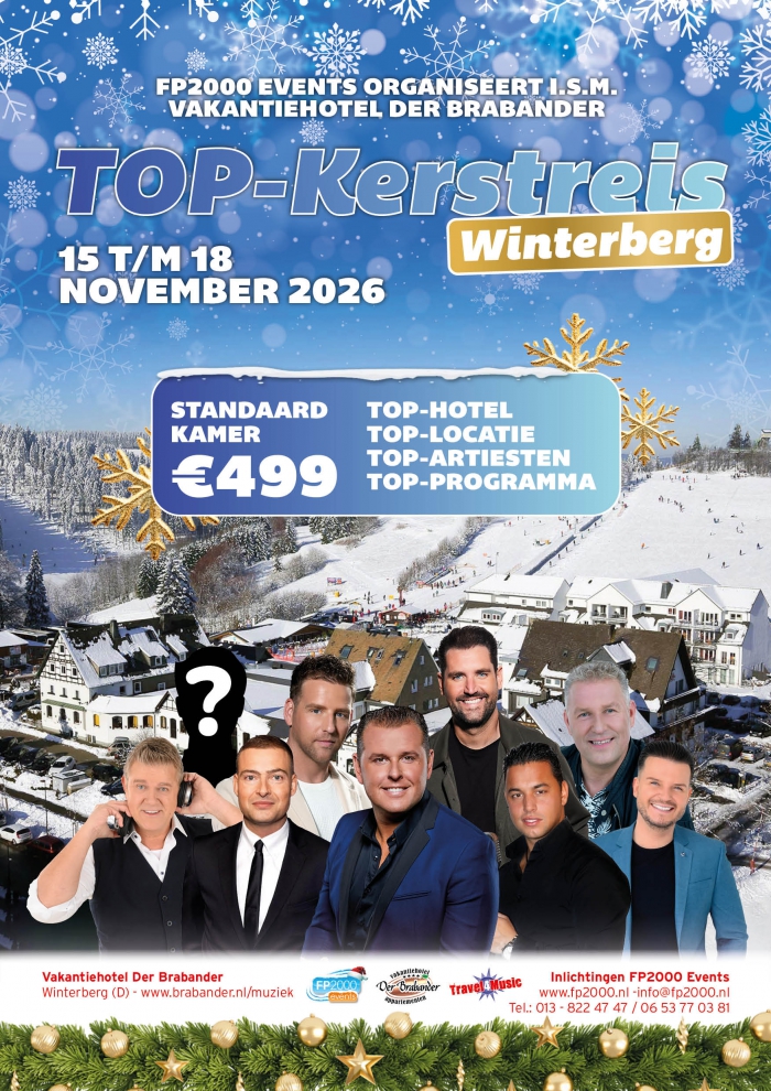 TOP-Kerstreis 15 t/m 18 november 2026
