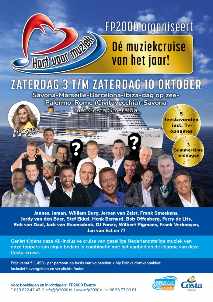 Hart voor Muziek Tv-Artiestencruise 2026