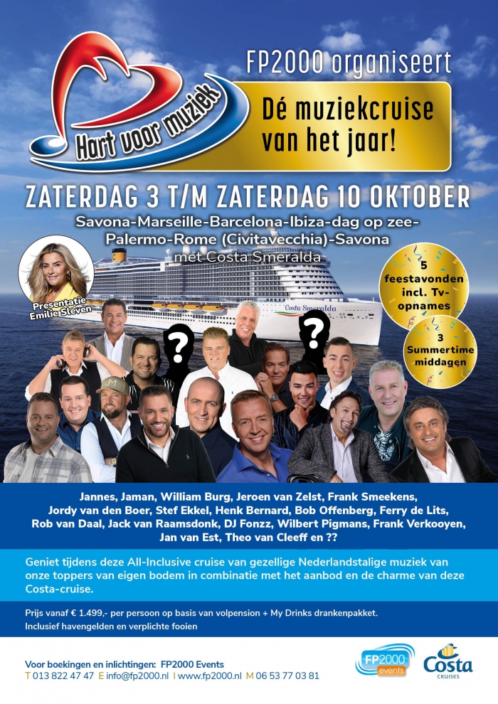Hart voor Muziek Tv-Artiestencruise 2026