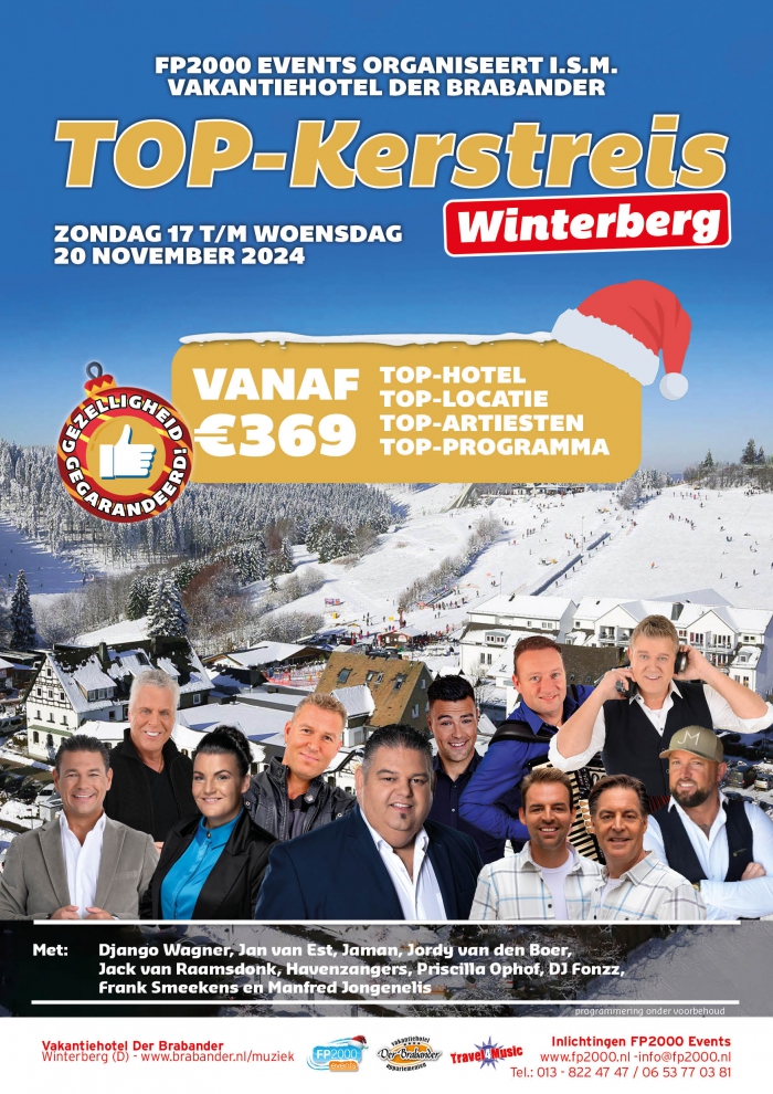 TOP-Kerstreis 17 t/m 20 november 2024