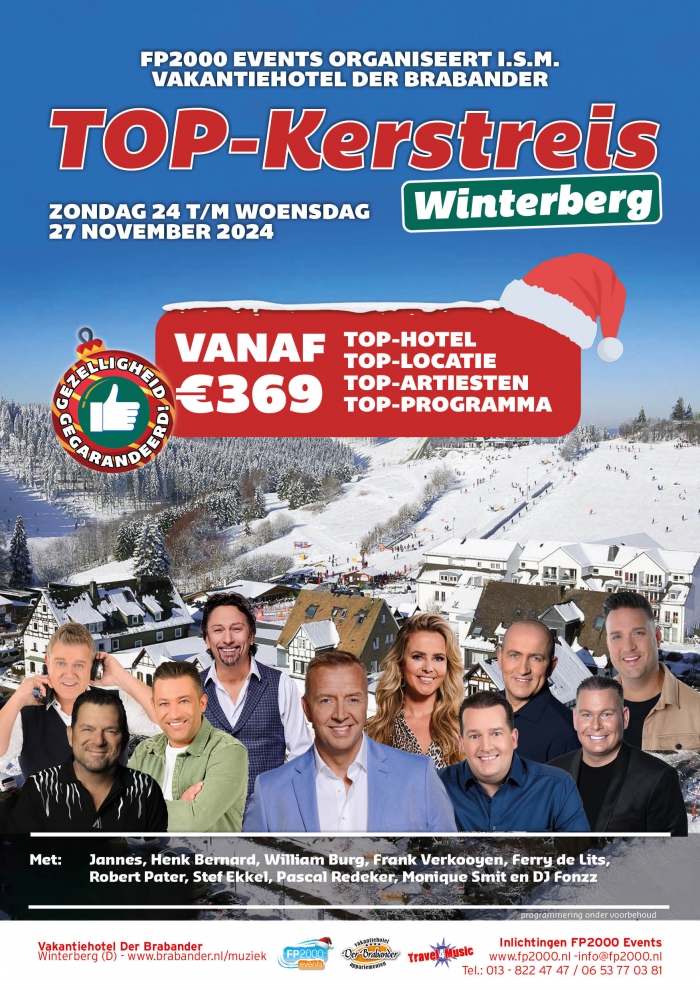 TOP-Kerstreis 24 t/m 27 november 2024