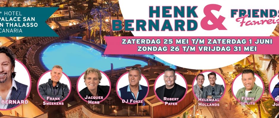 Henk Bernard & Friends ook in 2024 op reis met FP2000 Events